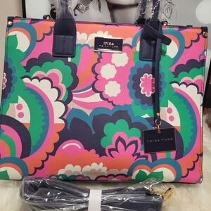 Trina Turk floral 2 ways bag